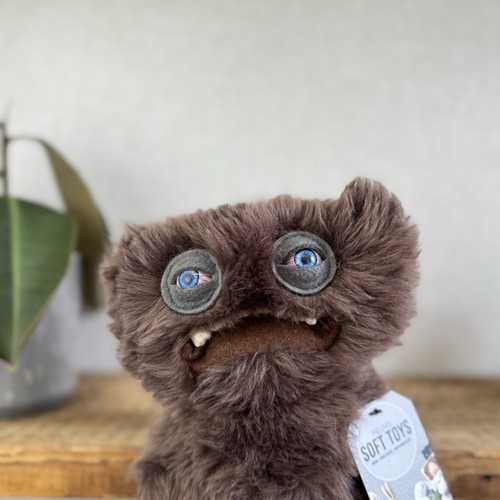 Fuggler Gnawing Terror Funny Ugly Monster Brown Fluffy Rare - No Straight jacket - Picture 2 of 10