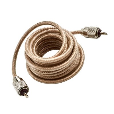 RoadPro RP-8X12CL Clear 12FT CB Antenna with Mini-8 Coax Cable for CB Antenna St