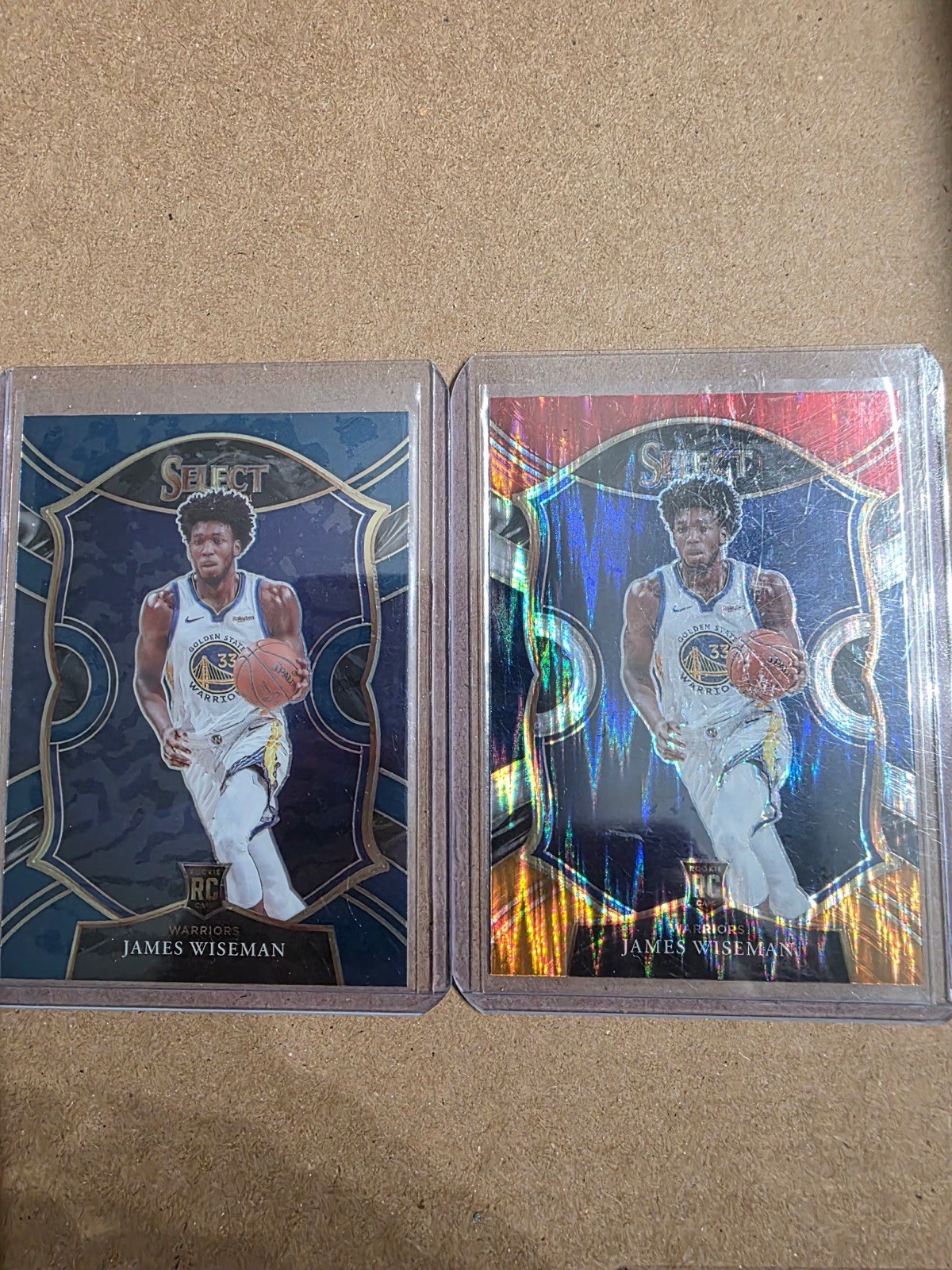 2020-21 Panini Select - Premier Level James Wiseman #184 Red Wave Prizm (RC)