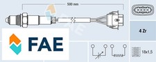 FAE 77303 Lambdasonde Lamdasonde für Alfa romeo für Fiat für Opel 