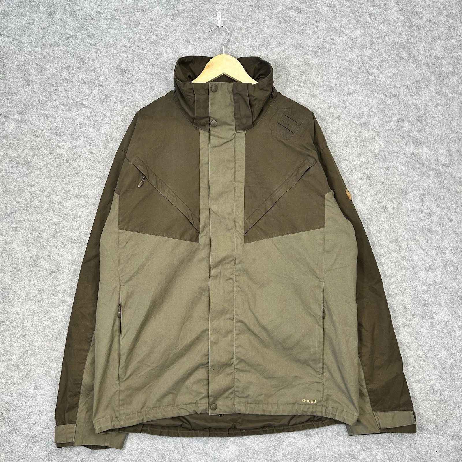 Fjallraven Drev Jacket Mens 2XL Khaki Brown G1000 Full Zip Hunting Outdoors Coat