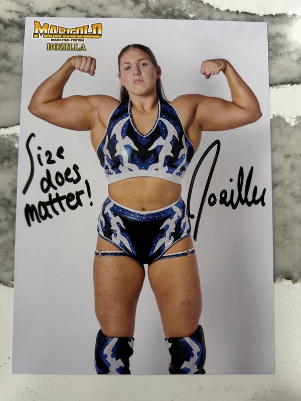2024 MARIGOLD BOZILLA Autograph Portrait WWE NXT Stardom AEW NJPW