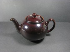 Vintage Pristine England Brown Pottery Teapot, 11.5 cm (H)