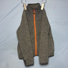 Avalanche Jacket Boys/Kids M 5/6 Full Zip Gray Light Weight Fleece Thumb Hole