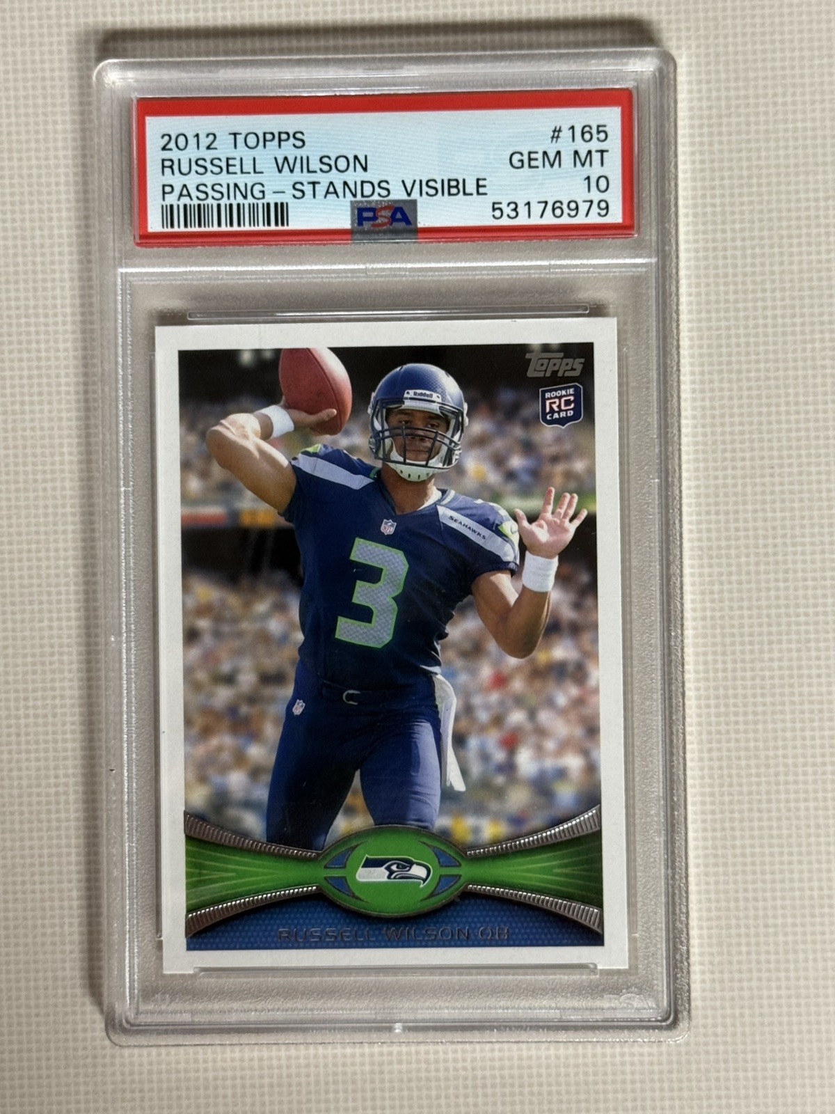 Russell Wilson Topps #165 Base
