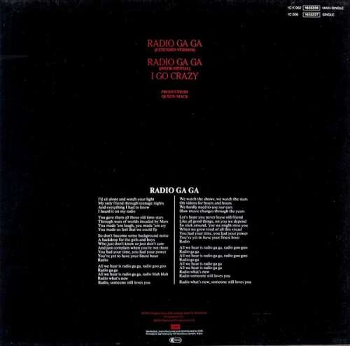 Queen Radio Ga Ga 12" Maxi Vinyl Schallplatte 197 - Bild 2 von 4