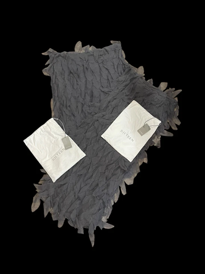 Restauración Hardware Bebé y Adolescente PANELES CORTINAS DE TUL EN CASCADA ¡Carbón con etiquetas! Foto 3 de 4