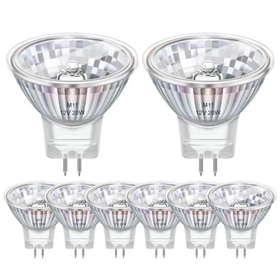 MOROTTY Confezione da 8 Lampadina 12v 20w Gu4 mr11, Faretto GU4 2800k Bianco Caldo Dimma