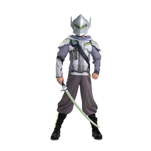 Disguise Licensed Overwatch 2 Genji Deluxe Muscle Child Boys Costume Game 119779 - Picture 3 of 3