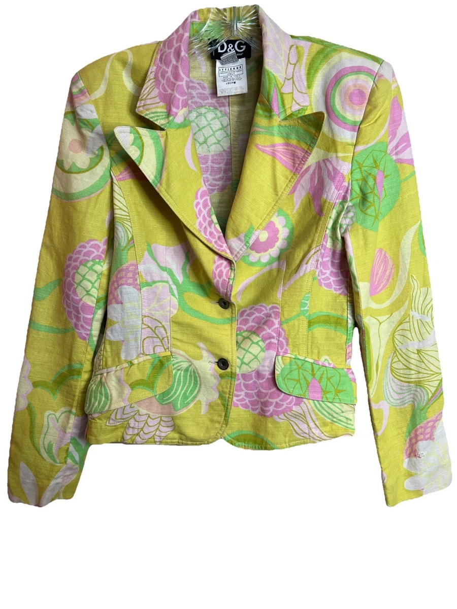 【38】D&G DOLCE & GABBANA ♡ フローラル ジャケット 38】D&G DOLCE & GABBANA ♡ フローラル ジャケット