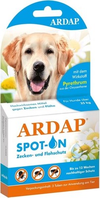 ARDAP Spot On für Hunde über 25kg Zeckenschutz für Hunde 3x4ml - NEU (203)