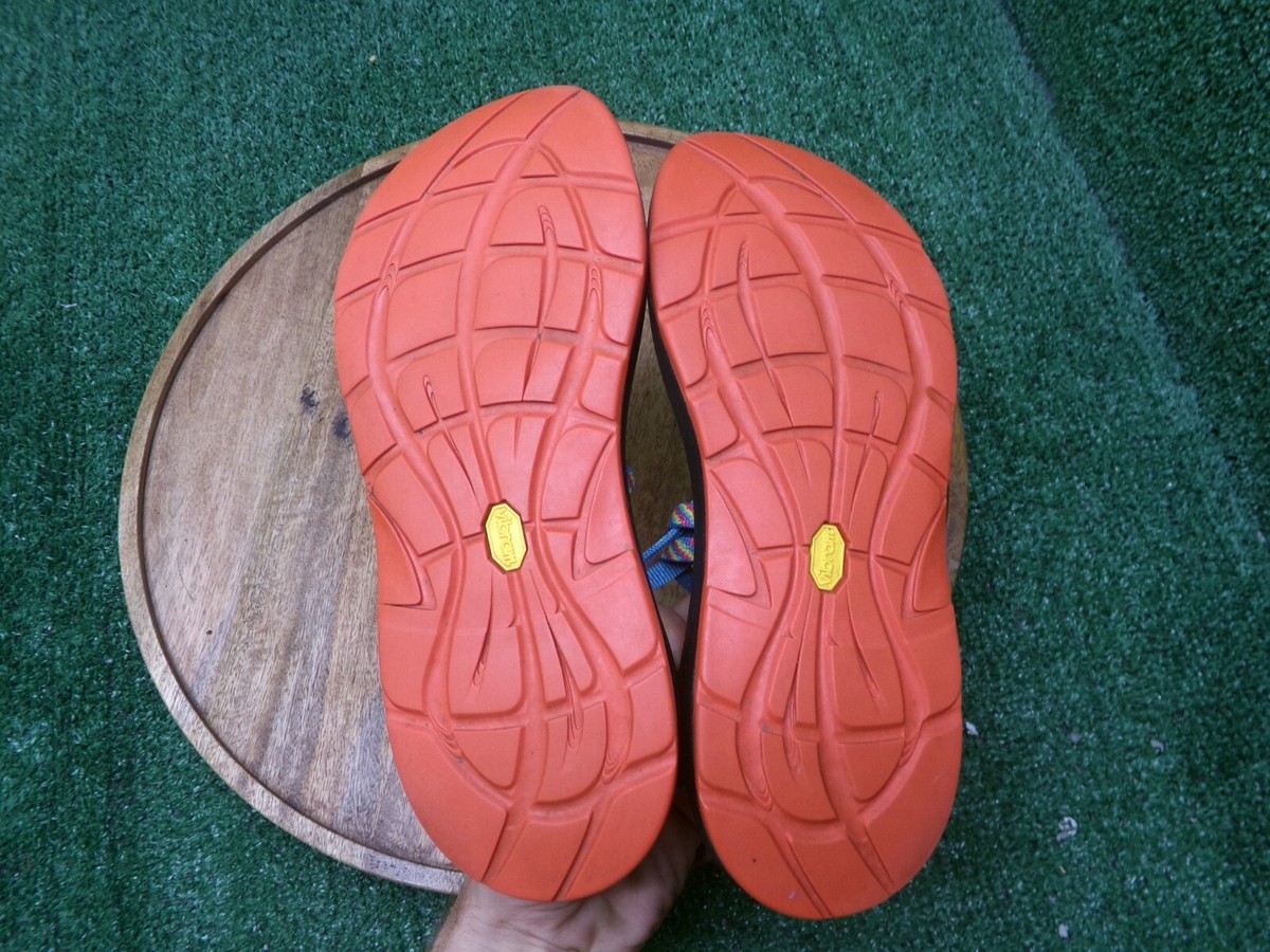 Chaco Womens ZX/2 Strappy Hiking Toe Loop Vibram Sandals Rainbow