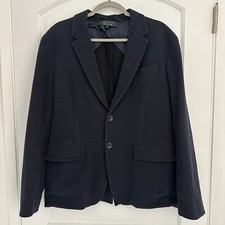 Rag  Bone Deconstructed Razor Pique Blazer Jacket, sz 44 Xl , Navy