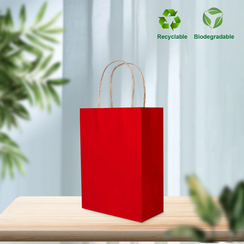 50 Pack Small Red Paper Gift Bags with Handles - Great for Christmas, Parties, B - Picture 7 of 12