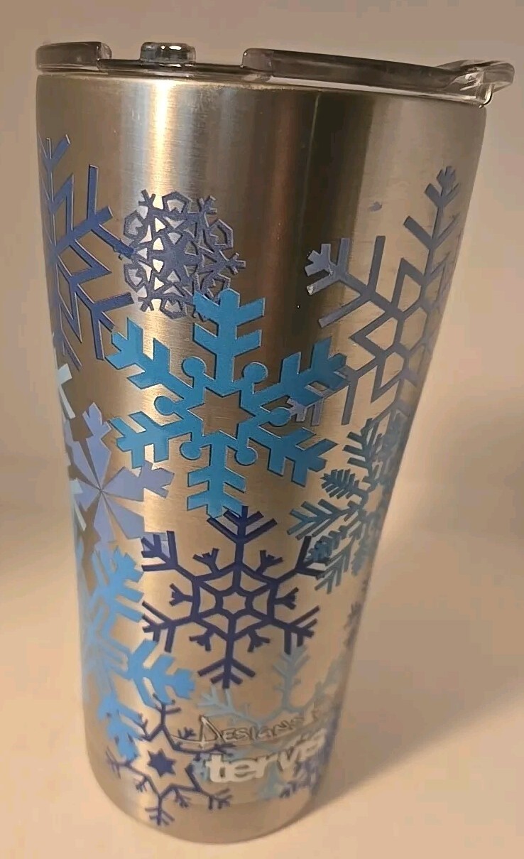 Tervis - Blue Snowflake Stainless Steel Tumbler 20oz -Winter Holidays