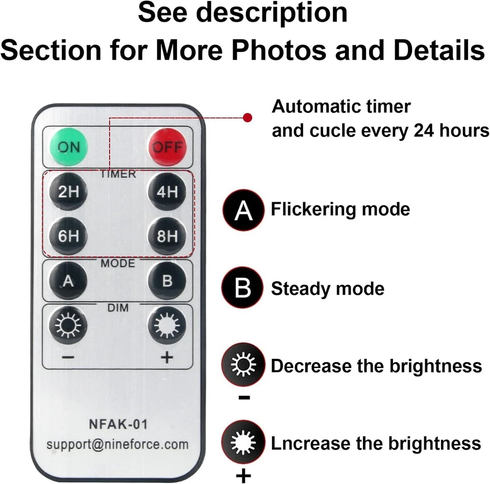 Flameless Taper Candles with Remote & Timer & Suction Cup LED Window Candles - Image 4 of 4