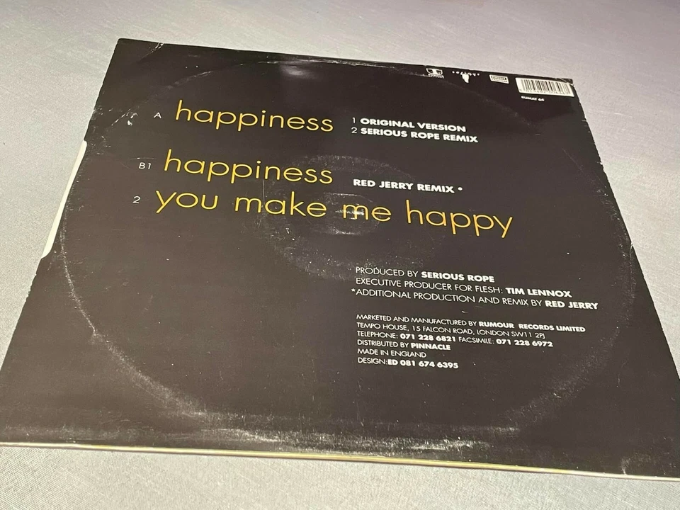 Serious Rope - Happiness - Used Vinyl Record 12 - P1362z, photo 2 of 4