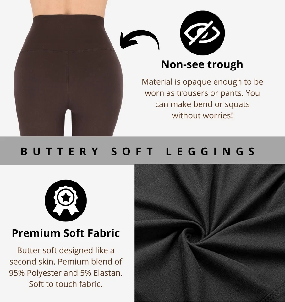 SOFTSAIL High Waisted Leggings for Women Buttery Soft Gym Leggings Elastic Yoga - Image 4 of 4