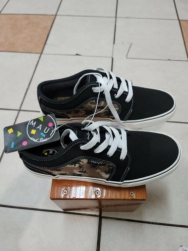 Maui and Sons Mens Low Top Black Palm 