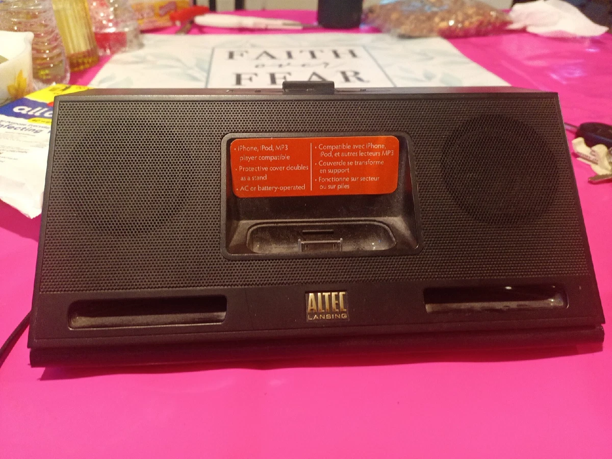 Intertek IMT325 Altec Lansing iPod Player battery Operated Aux Out W Plug