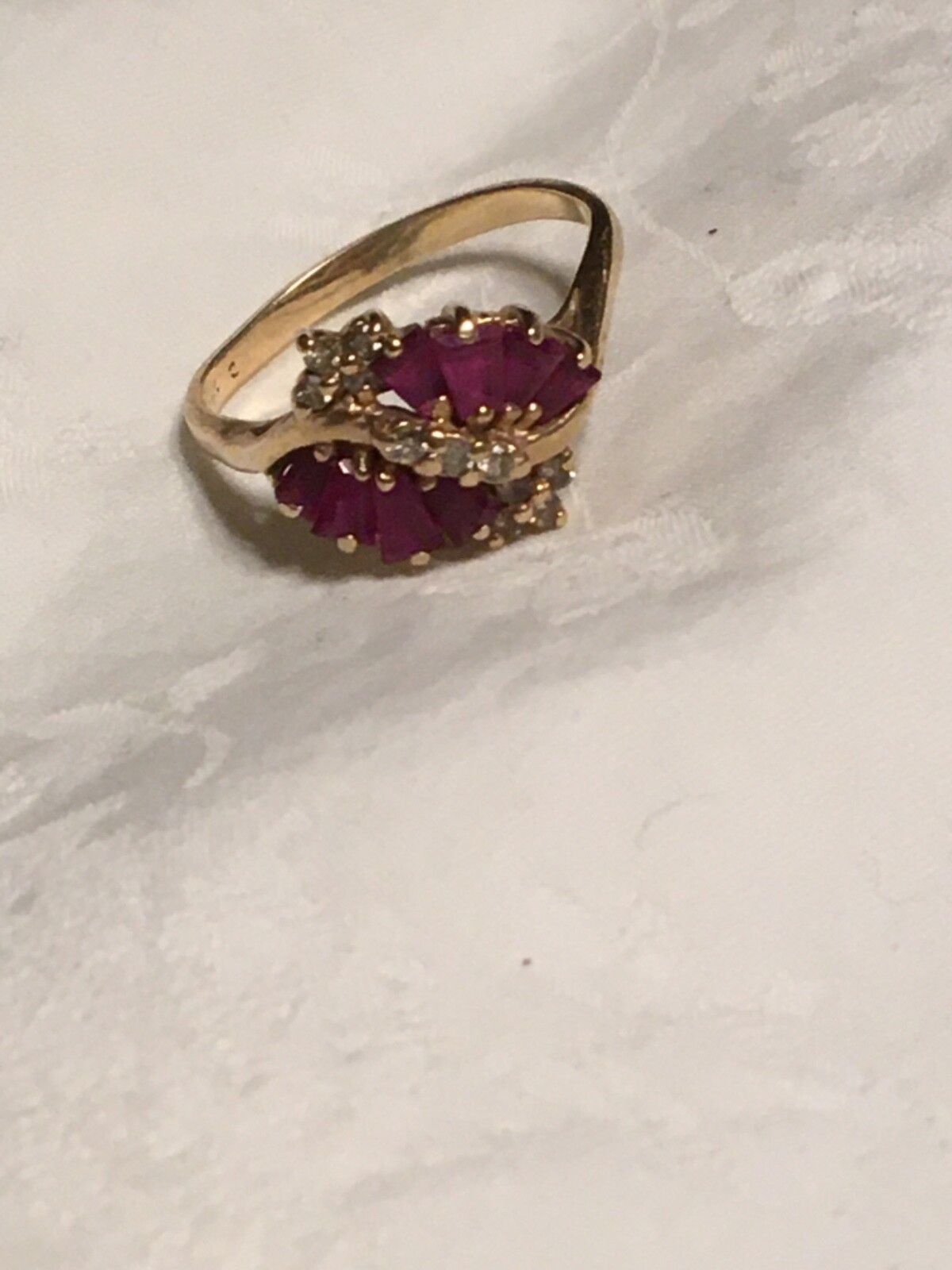 Ruby & Diamond, Gold Ring - image 1