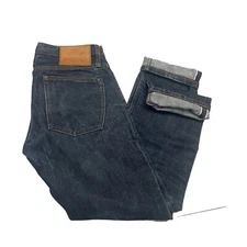 The Unbranded Brand Raw 14oz Selvedge denim navy blue Slim Skinny Womens W30 L32