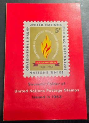 Stamp United Nations 1963 Souvenir Folder #114-22, C8-10 Mint