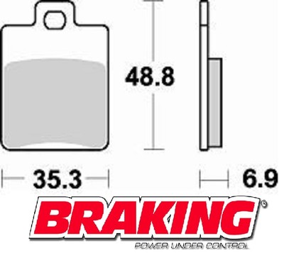 BRAKING REAR PADS SYM HD2 i 200 2012-2015 BRAKE PADS REAR