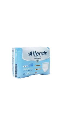 New Attends Disposable Underwear Medium  Heavy 20 Ct 