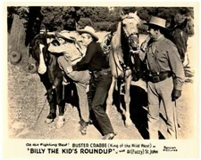 Billy the Kid's Roundup original 8x10 lobby card Buster Crabbe King of the West