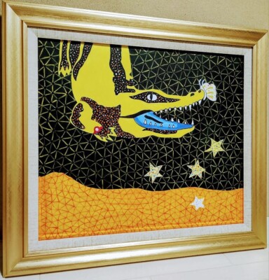F10 size Yayoi Kusama (crocodile) Guaranteed to be hand-painted