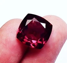 Rhodolite Garnet Cushion Shape 9.60+ Ct Certified Loose Gemstone Ring Size