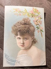 J. H. Leonard - White Goods Trade Card - La Rue, OH - Willimantic Thread A100S