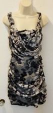 Express 4 sleeveless lined floral ruched dress 24-265-03