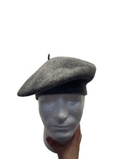 Gray Wool French-Style Beret Hat For Adults 9222