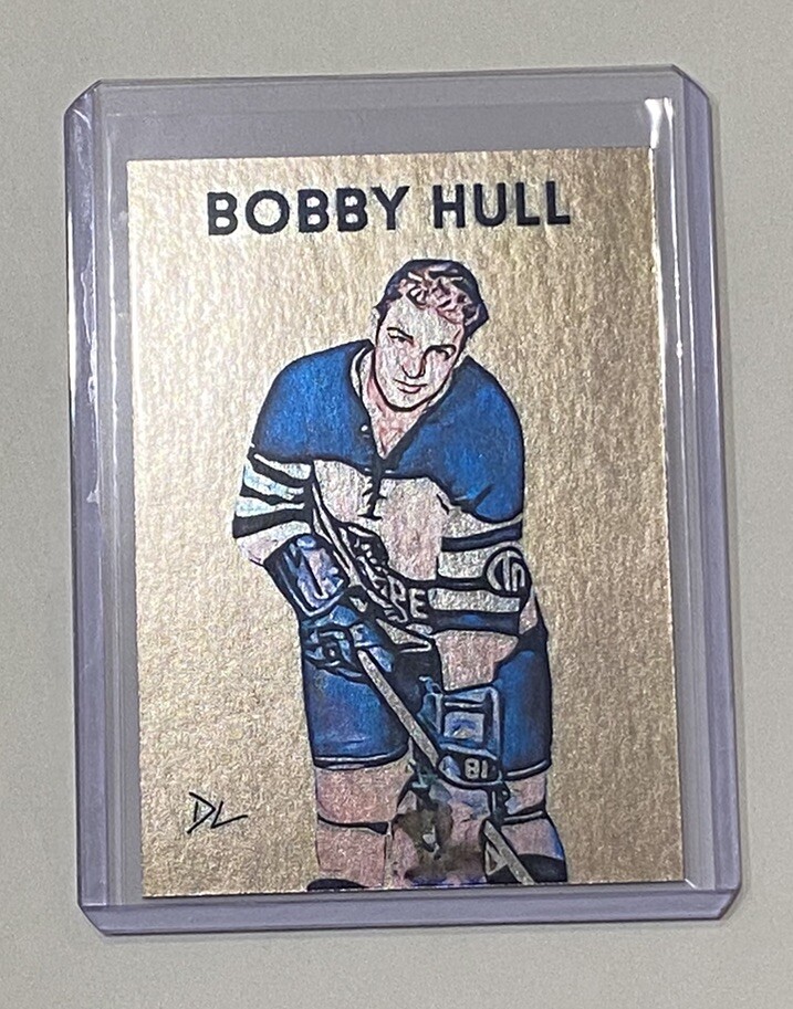 Bobby Hull Platinum Plated Artist Signed St. Catharines TeePees Trading