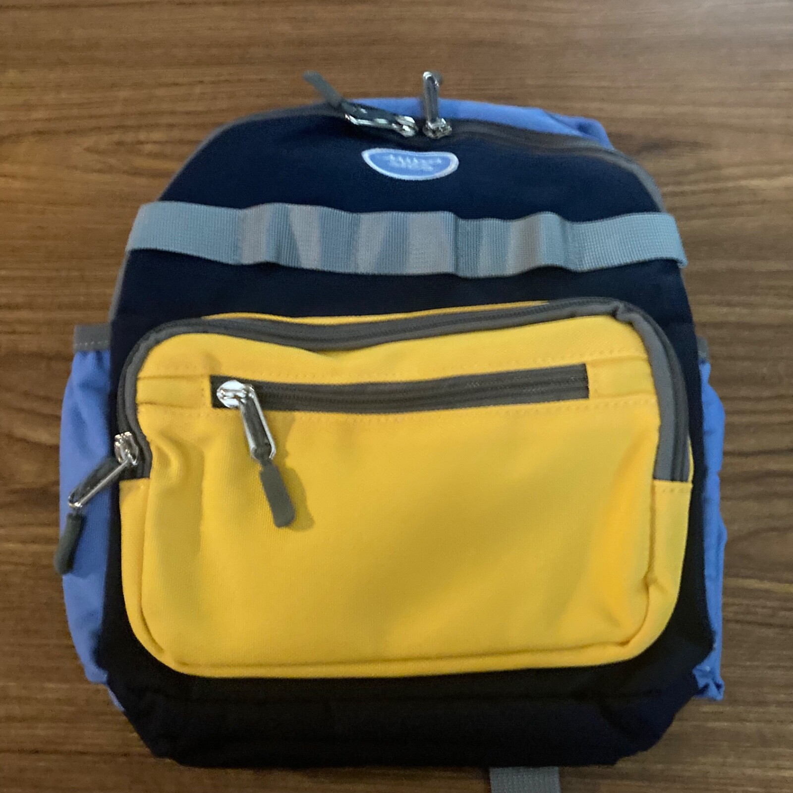 mibasies Toddler Backpack for Kids 2-4 Preschool/Kindergarten Blue Yellow New