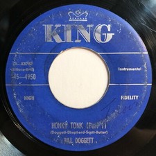 Bill Doggett 45 Honky Tonk I  II 1956 KING R B Rhythm  Blues Vinyl Record VG