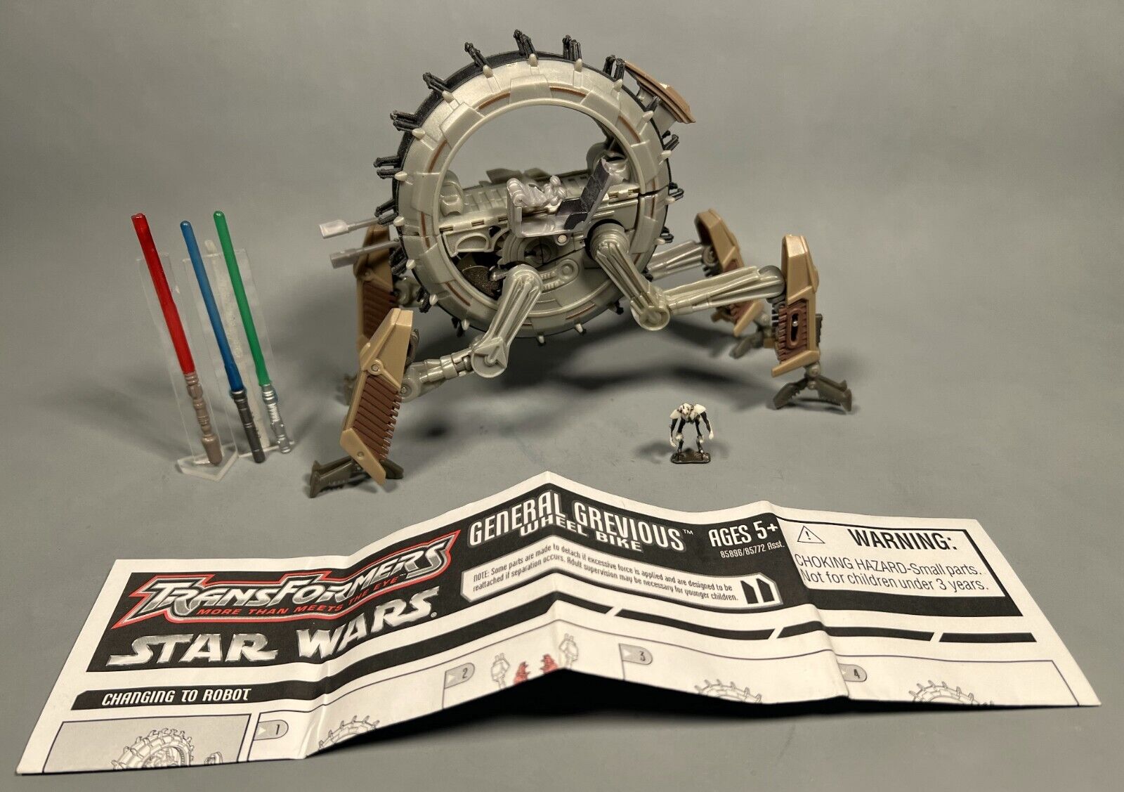 Hasbro Star Wars Transformers General Grievous/Wheel Bike loose & complete