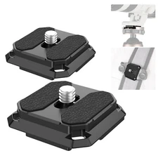 NEEWER 2 Pack Quick Release Plate with Four Side Arca Type Slots & 1/4" Screw