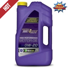 Royal Purple High Performance Motor Oil 0W-20 Premium Synthetic Motor Oil, 5 Qt