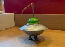 Restoration Hardware UFO Flying Saucer Tin Ornament Retractable Landing Gear HTF