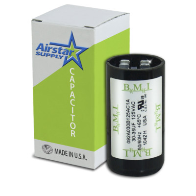 Start Capacitor 30-36 uF x 110 / 125 VAC  BMI # 092A021B125AC1A Motor  USA