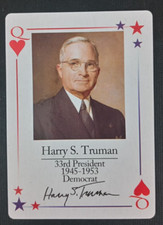 The Presidents of the United States Playing Card Harry S Truman Queen Hearts