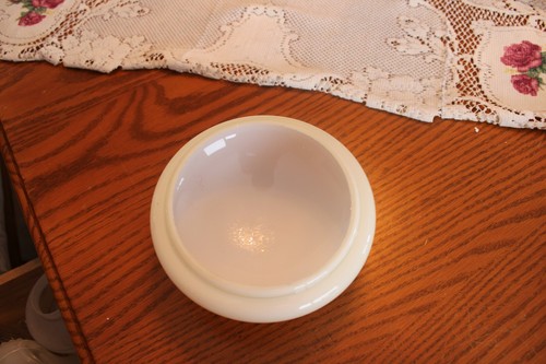 Custard Cream Vintage Saucer Replacement Light fixture Covering Globe - Picture 5 of 6