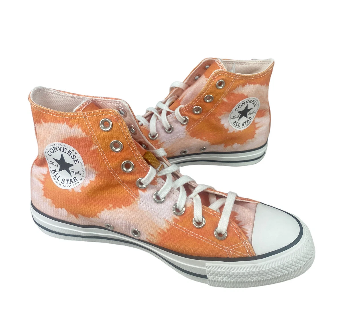 NEW Converse Chuck Taylor All Star Hi Tie Dye Orange Shoes Sneakers Mens Sz 8.5