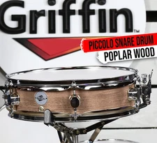 GRIFFIN Piccolo Snare Drum - 13x3.5 Oak Wood Poplar Acoustic Shell Percussion