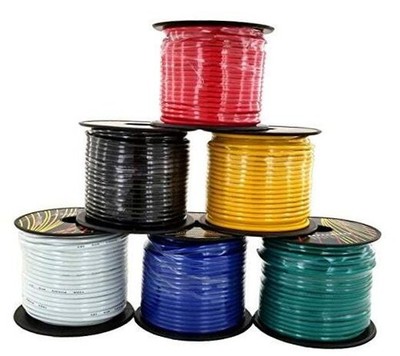 14 Gauge Flexible Copper Clad Aluminum Low Voltage Primary Wire 6 Color Set, 