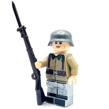 Custom WW1 Mid War German Soldier Minifigure - Bricks At War