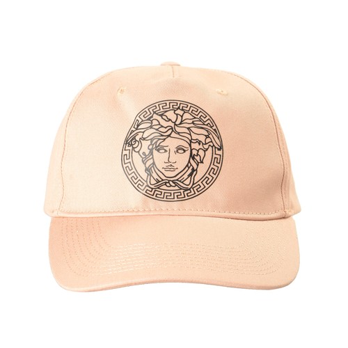 Versace Unisex Logo Print Medusa Head Light Pink Baseball Cap Hat size 58